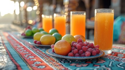 Poster - Part of festive table on Eid Al-Fitr 