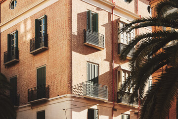 Building in the city in Malaga, Spain