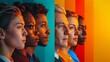 © nicole - Strength in Diversity: A Horizontal Montage of a Multi-Ethnic Business Team Displaying Unity and Representation