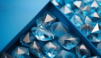 diamond texture close up. blue gem