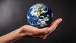 © Subpraew - Earth, globe in hand on transparent background