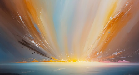 Canvas Print - Abstract Sunset Landscape