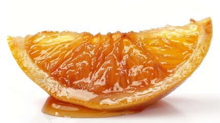 Wall Mural - caramelized grapefruit slice Isolated on white background