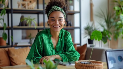 Sticker - The woman in green blouse