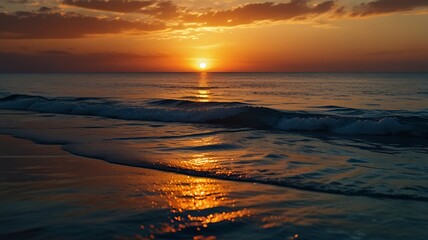 Wall Mural - Sunset on the beach 