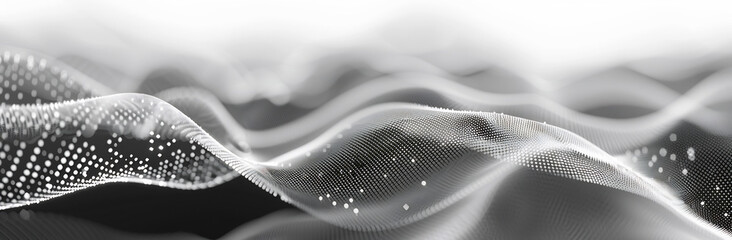 Wall Mural - Abstract Grey Digital Wave