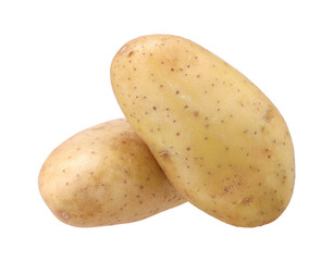 Poster - Two potatoes isolated, transparent PNG, PNG format, cut out