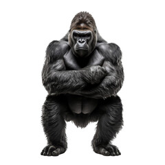 Wall Mural - gorilla sitting on isolated.