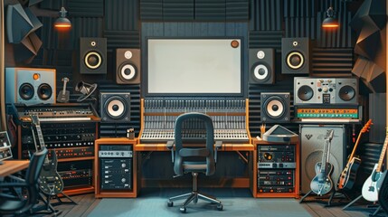 Wall Mural - Premium Audio Studio Professional Equipment Creative Potential