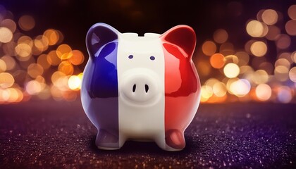 France Piggy Bank and Savings Concept