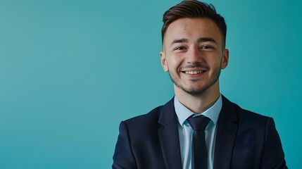 Sticker - Confident Young Finance Executive Posing in Smart Business Attire