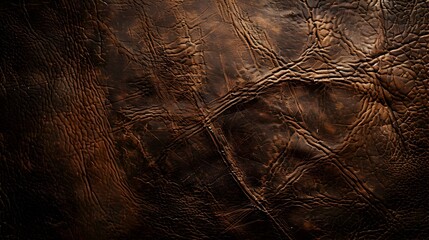 Wall Mural - background of brown leather