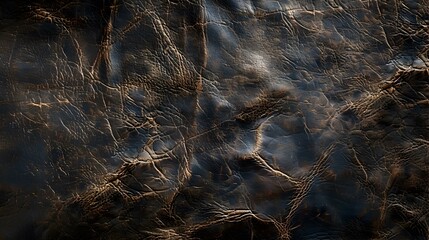 Wall Mural - dark leather texture