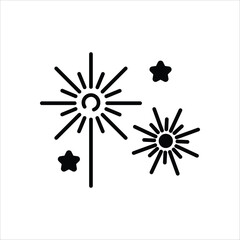 Canvas Print - Fireworks vector icon