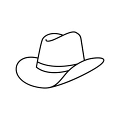 Wall Mural - black Cowboy hat logo icon design vector illustration