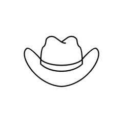 Wall Mural - black Cowboy hat logo icon design vector illustration