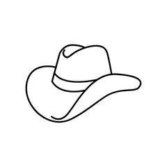 Wall Mural - black Cowboy hat logo icon design vector illustration