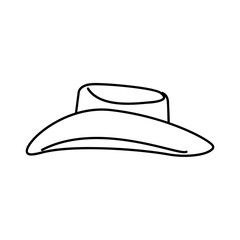 Wall Mural - black Cowboy hat logo icon design vector illustration