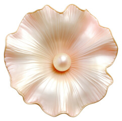 Poster - PNG Flower pearl jewelry shape.