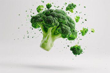 Wall Mural - broccoli in a isolated on a white background
