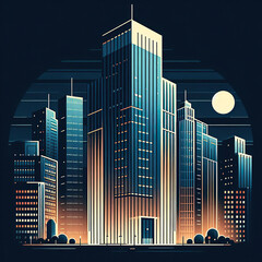 skyscraper office building abstract backgrounds illustration