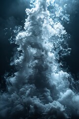 Wall Mural - white cloud on black background