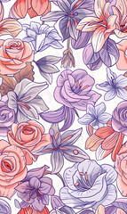 Seamless pattern of flower.