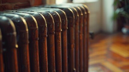 Wall Mural - A detailed view of a radiator in a room