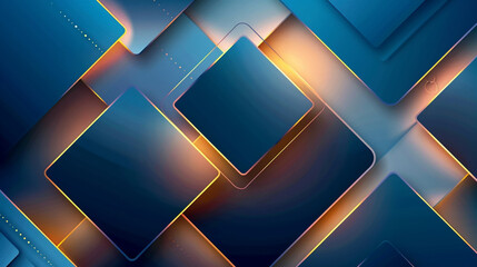 Wall Mural - abstract background with line background with diamond and triangle square 3d shapes.