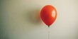 © Anastasiia - Red Balloon Against a White Background. Concept Colorful props, Minimalistic photoshoot, Pop of red, Simple portrait,