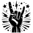 © Breck - Rock n roll hand symbol silhouette