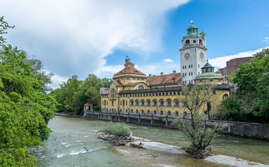 Canvas Print - Munchen 2024. Citiscapes, parks and Architecture. Müller’sches Volksbad.