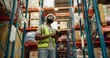 © peopleimages.com - Shipping, warehouse and black man on tablet for inspection, inventory and online stock. Manufacturing, distribution and person on digital tech for logistics, maintenance and checklist in factory