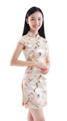 Wall Mural - Chinese model wear cheongsam traditional chinese dress