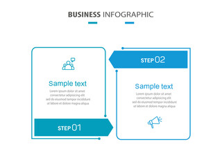 Wall Mural - vector infographic template with icons and 2 options or steps