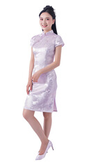 Wall Mural - Chinese model wear cheongsam traditional chinese dress