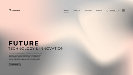 Flat abstract landing page template, Gradient style landing page template