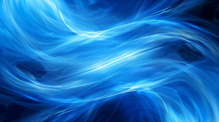 Wall Mural - abstract blue background with flowing light effects and smooth textures