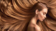 © Sawyer0 - A woman with long, shiny hair looks elegant and well-groomed, showing how important proper care and attention to hair is in the concept of beauty and health.
