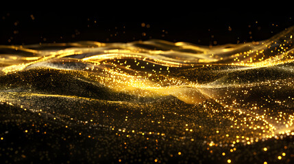 Wall Mural - glitter lights grunge background, gold glitter defocused abstract Twinkly Lights Background.