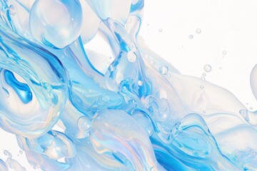 Vibrant water droplets in abstract painting style