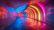 © Riya - Vibrant Tunnel Art with Colorful Lights and Glowing Effects