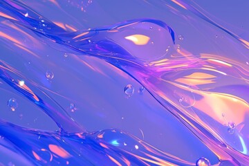 Colorful abstract water droplets in vibrant artwork