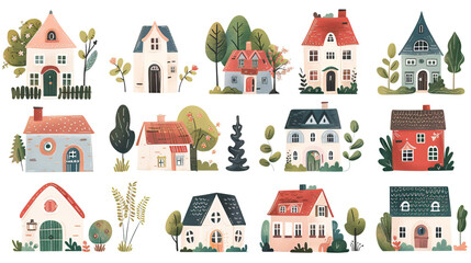  A set of house graphics for web & design.