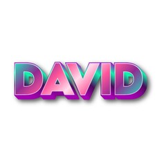 Wall Mural - 3D  David text on white background