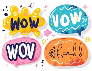 This modern collection contains a variety of speech bubbles.