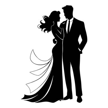 wedding  silhouette