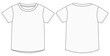 © GD TAWHIDUL - Short Sleeve baby T shirt Tops Technical fashion flat sketch  front and back view  Vector illustration template For kids