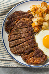 Wall Mural - Healthy Breakfast Steak and Eggs