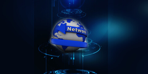 Canvas Print - 3d illustration global network